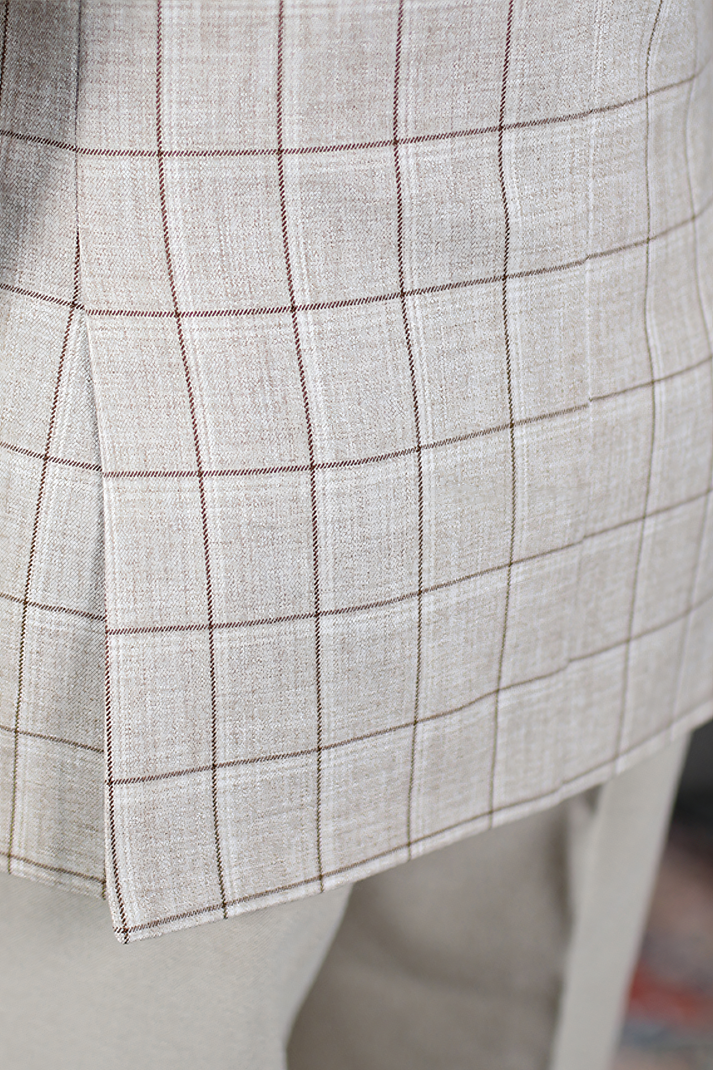 Blazer single breasted com lapela notched - Ghiaccio Padronagem