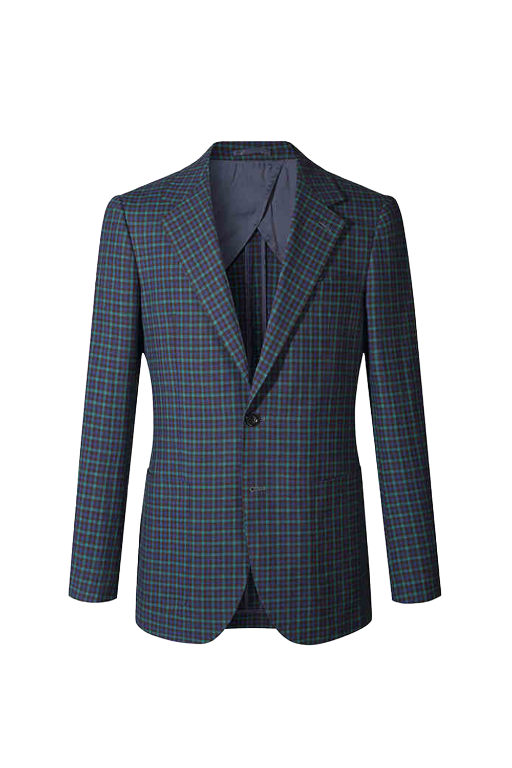 Lanificio F.lli Cerruti 1881 - Blazer desestruturado single breasted com lapela notched, em lã, linho e seda - Xadrez