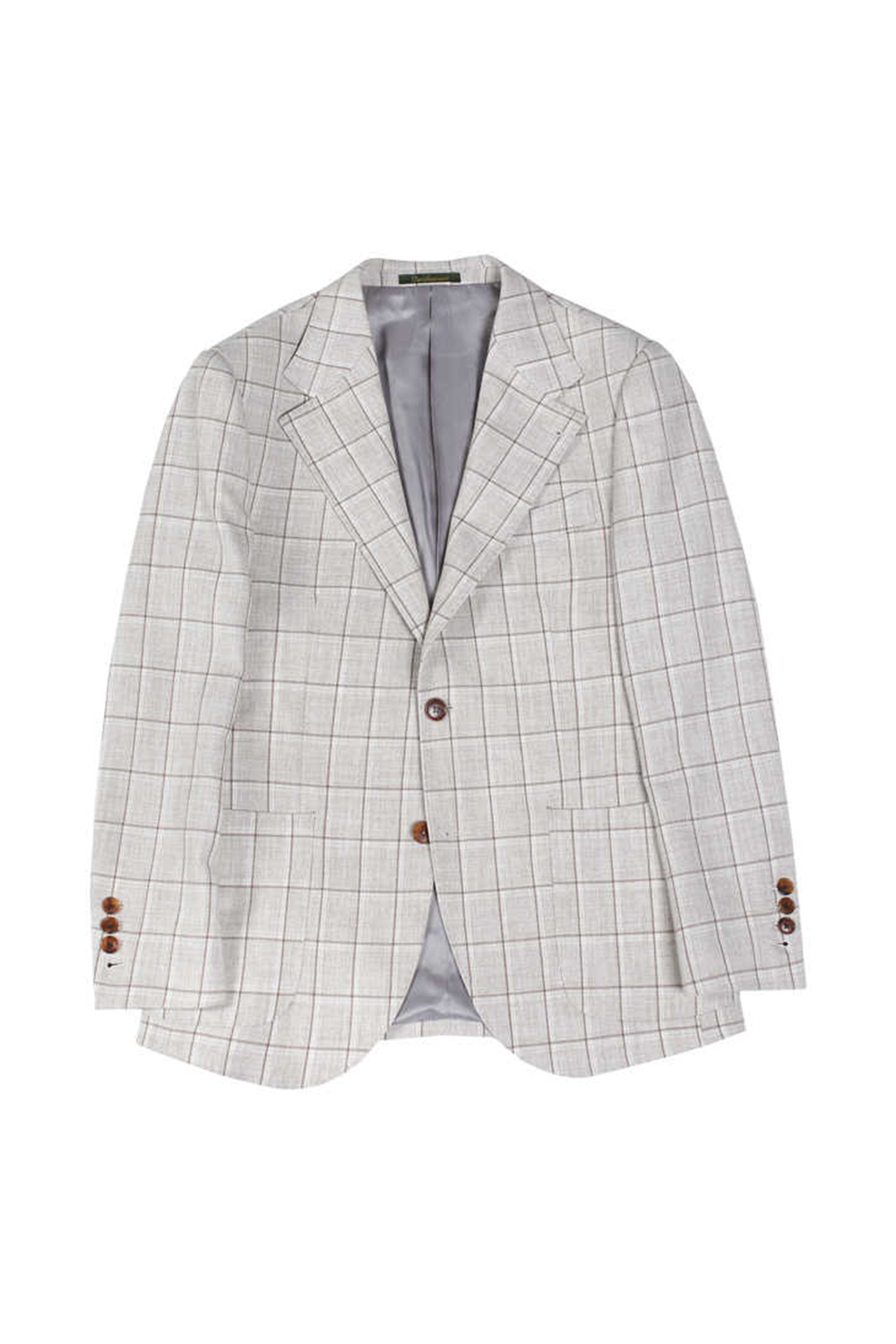 Blazer single breasted com lapela notched - Ghiaccio Padronagem