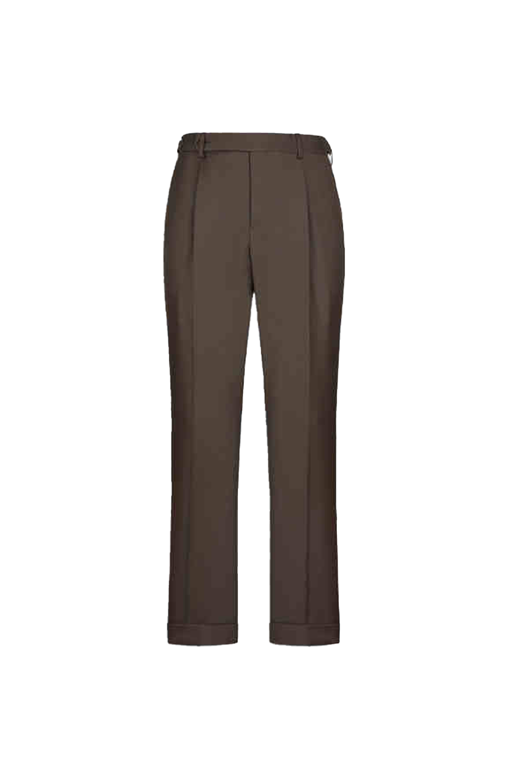 Calça em lã merino super 120's, 17.75µ, com ajuste lateral - Marrom