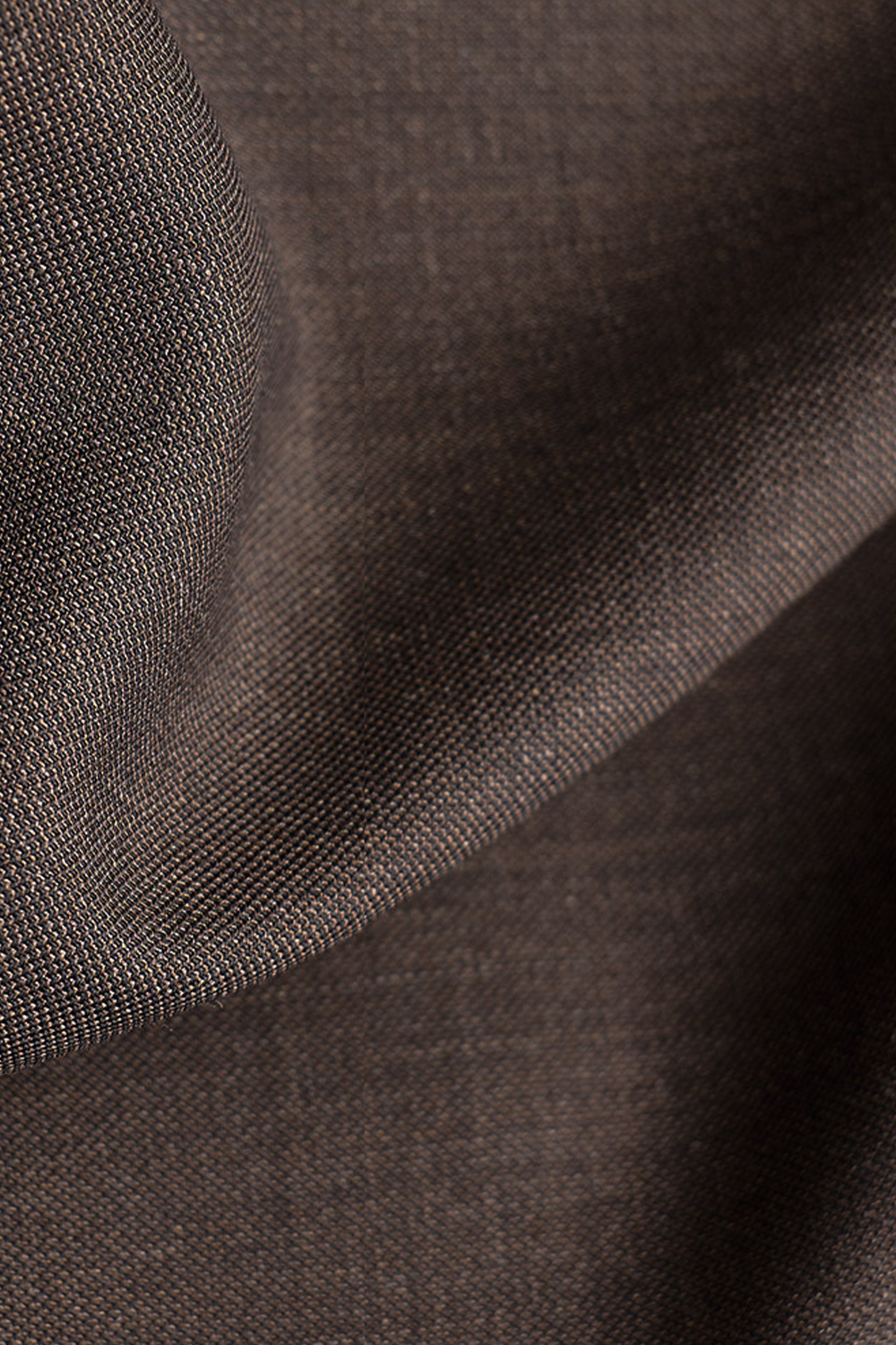 Calça de cintura alta, com pregas duplas, 100% lã merino, 110's 18.25 micron - Marrom ACT GENTLE ARMOR