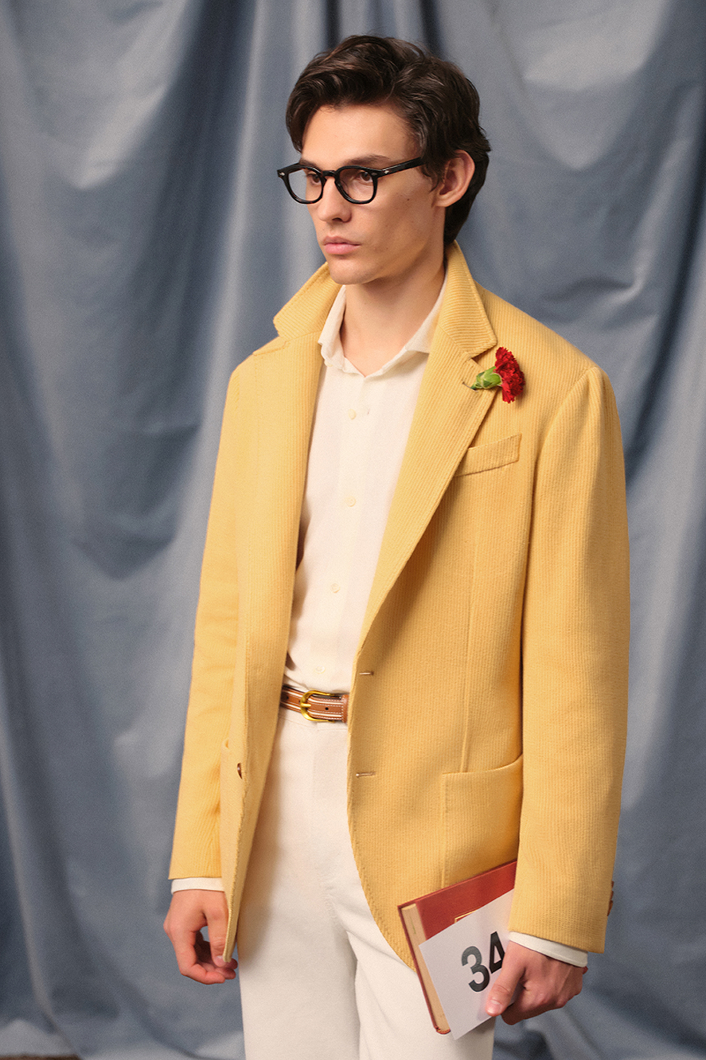 Blazer single breasted, desestruturado com lapela notched, em algodão, sorona e elastano - Sorona 3 cores ACT