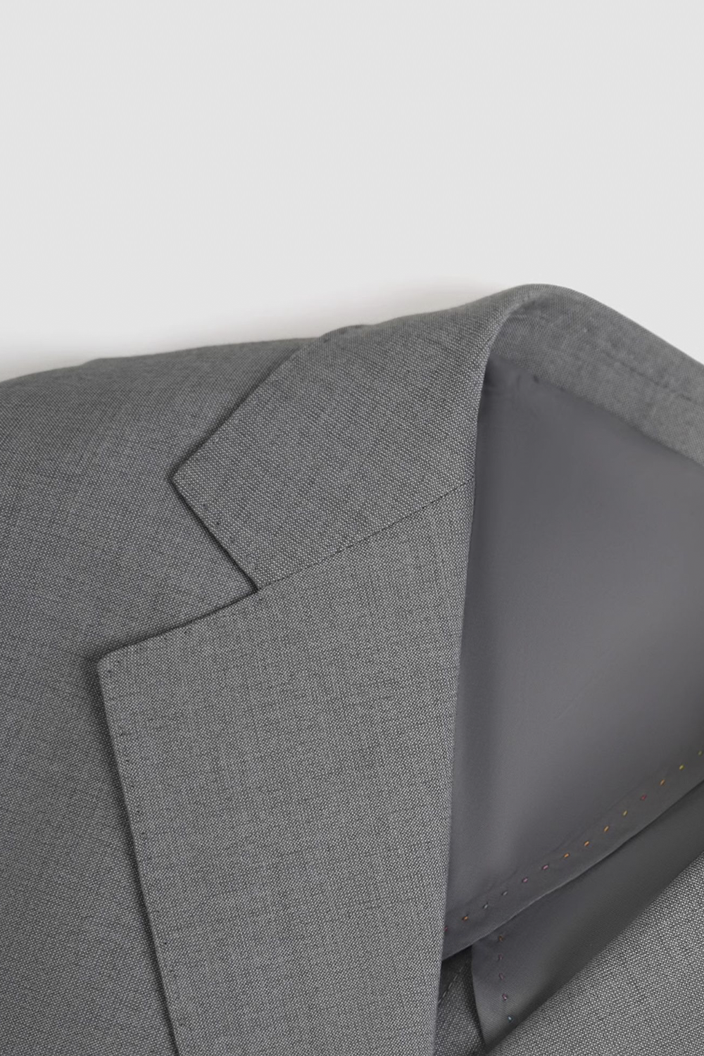 Blazer Easy Care (antimassado), desestruturado, single breasted, com lyocell e lapela notched - Cinza BPN