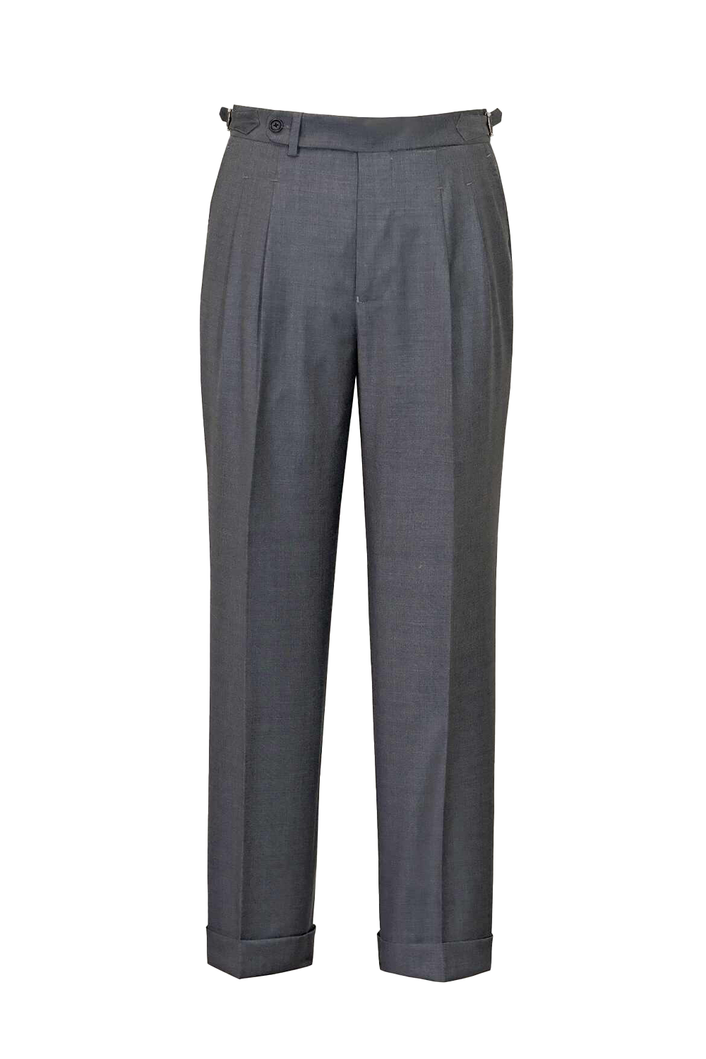 Lanifício T.Ingeniator - Calça em lã merino super 120's, 17.75µ, com ajuste lateral - Cinza