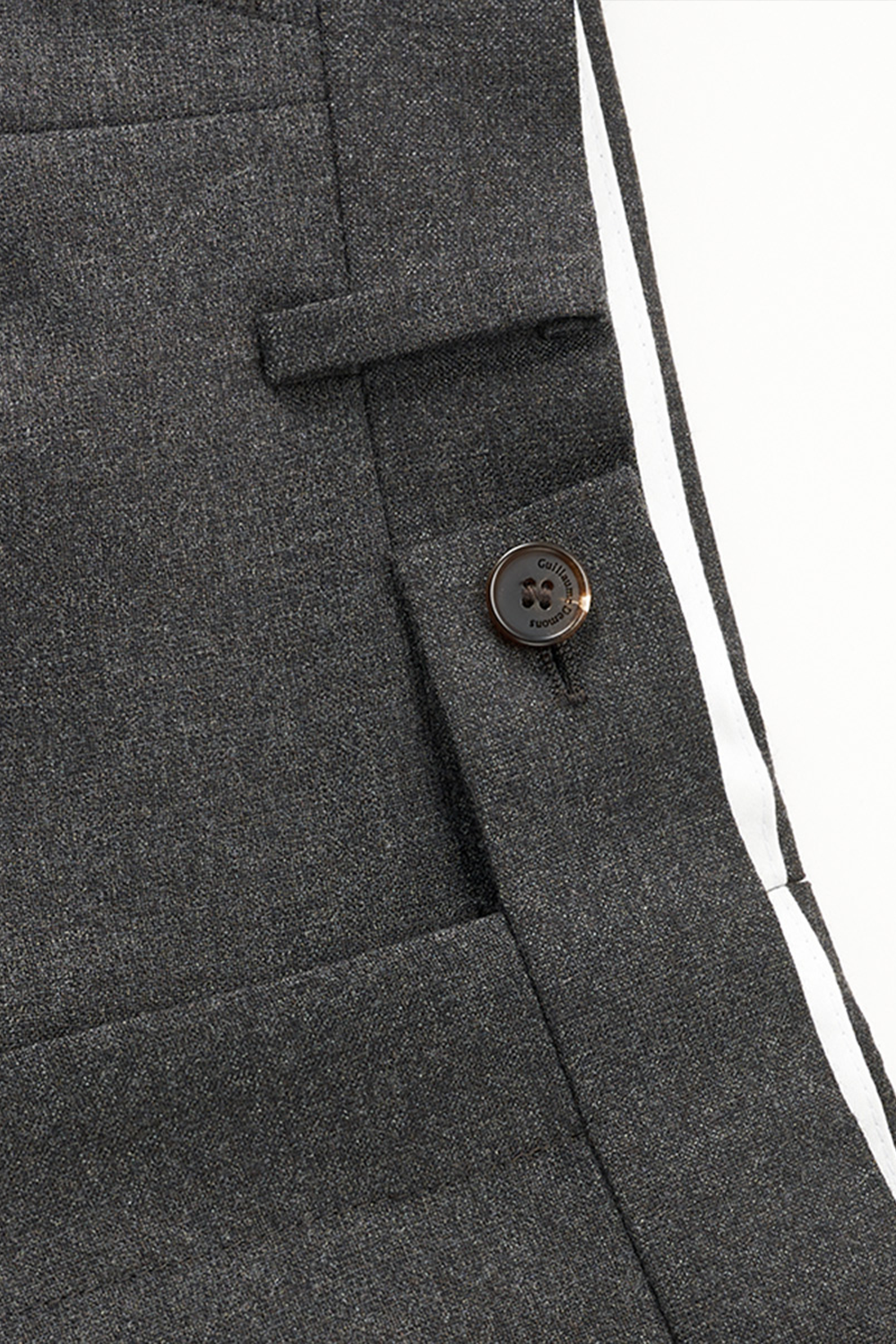 Lanifício Vitale Barberis Canonico - Costume single breasted, half canvas, lapela notched, em lã merino super 110 18.25 µ - Cinza Sândalo