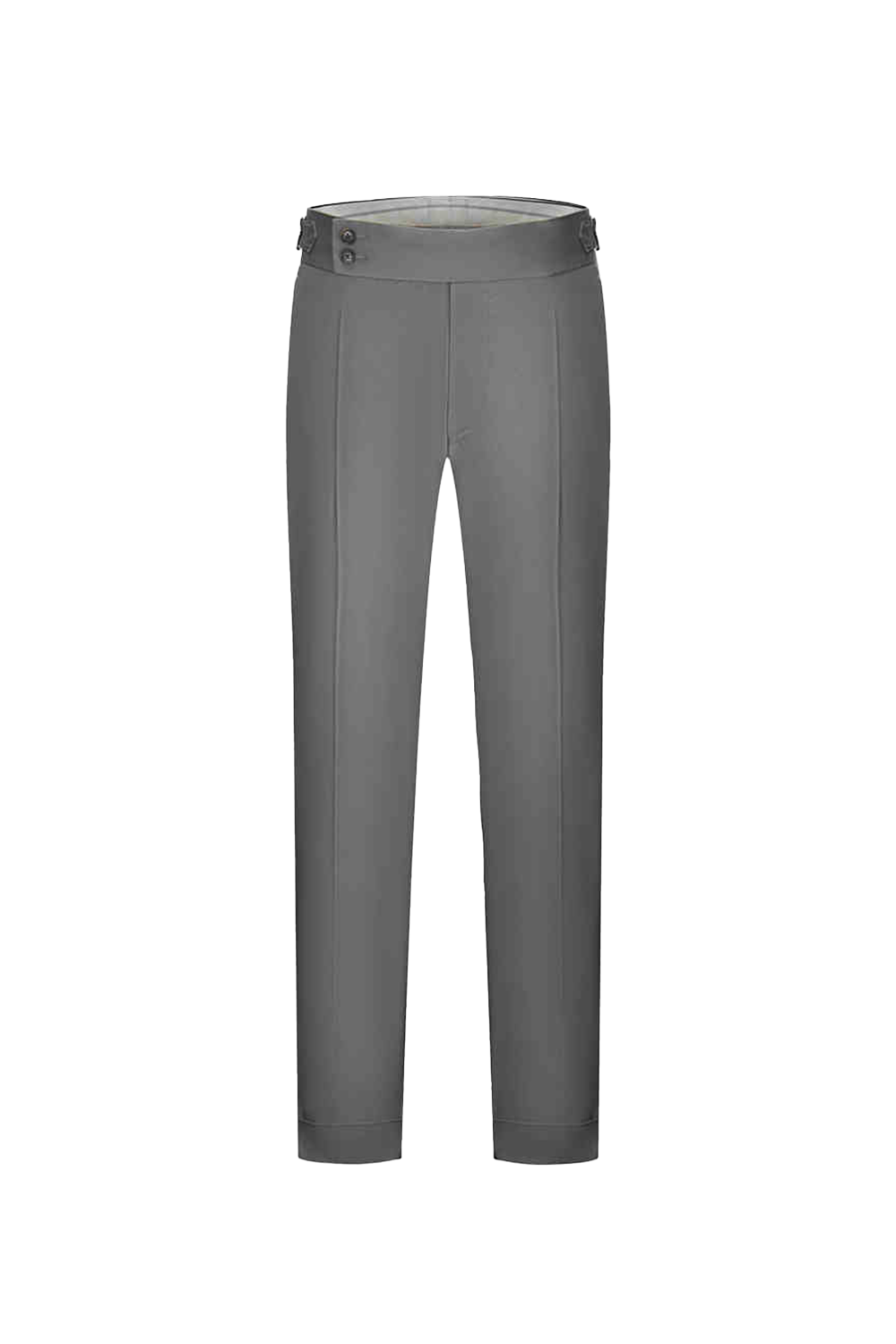 Calça de modelagem italiana, com ajustadores laterais 100% algodão - Cotone Cinza
