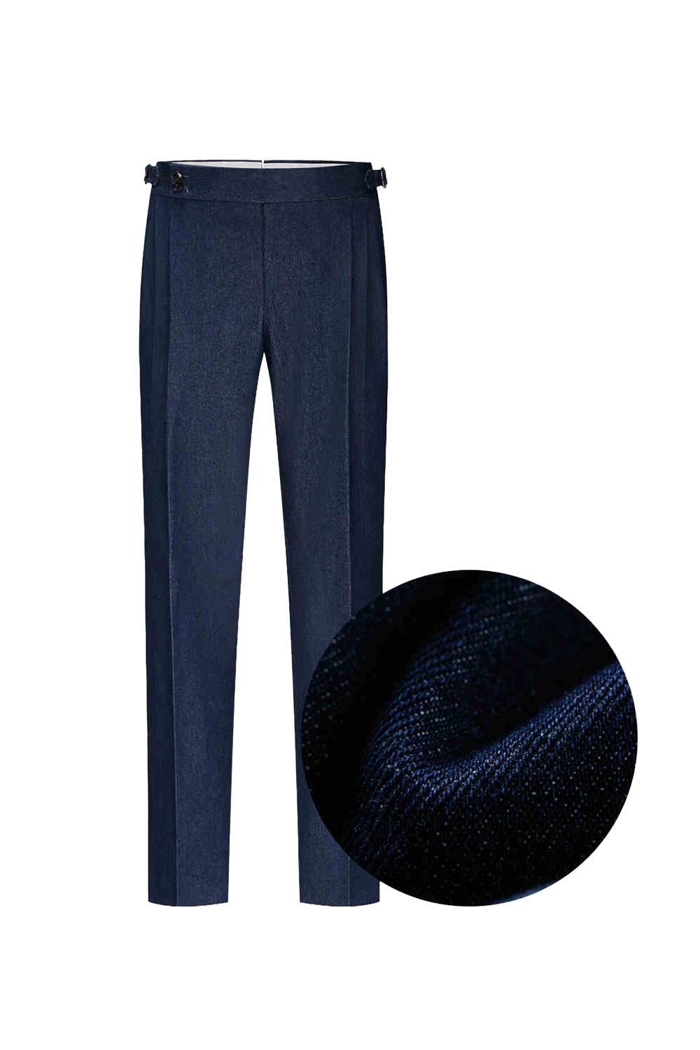Calça de modelagem italiana, com ajustadores laterais 100% algodão - Maggio Jeans