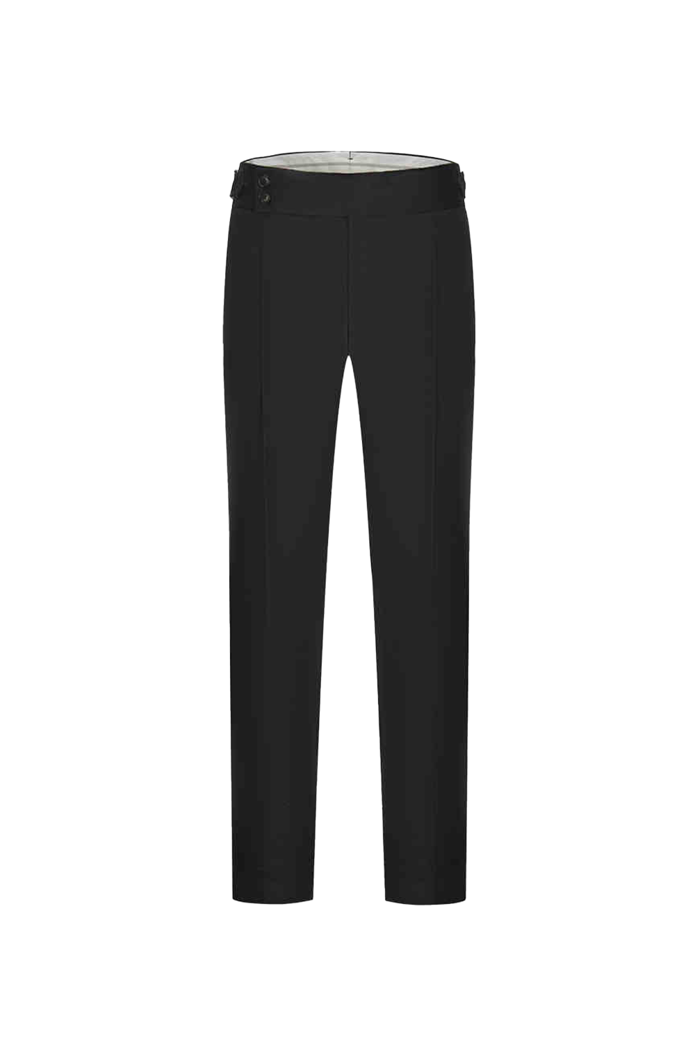 Calça de modelagem italiana, com ajustadores laterais 100% algodão - Cotone Preta