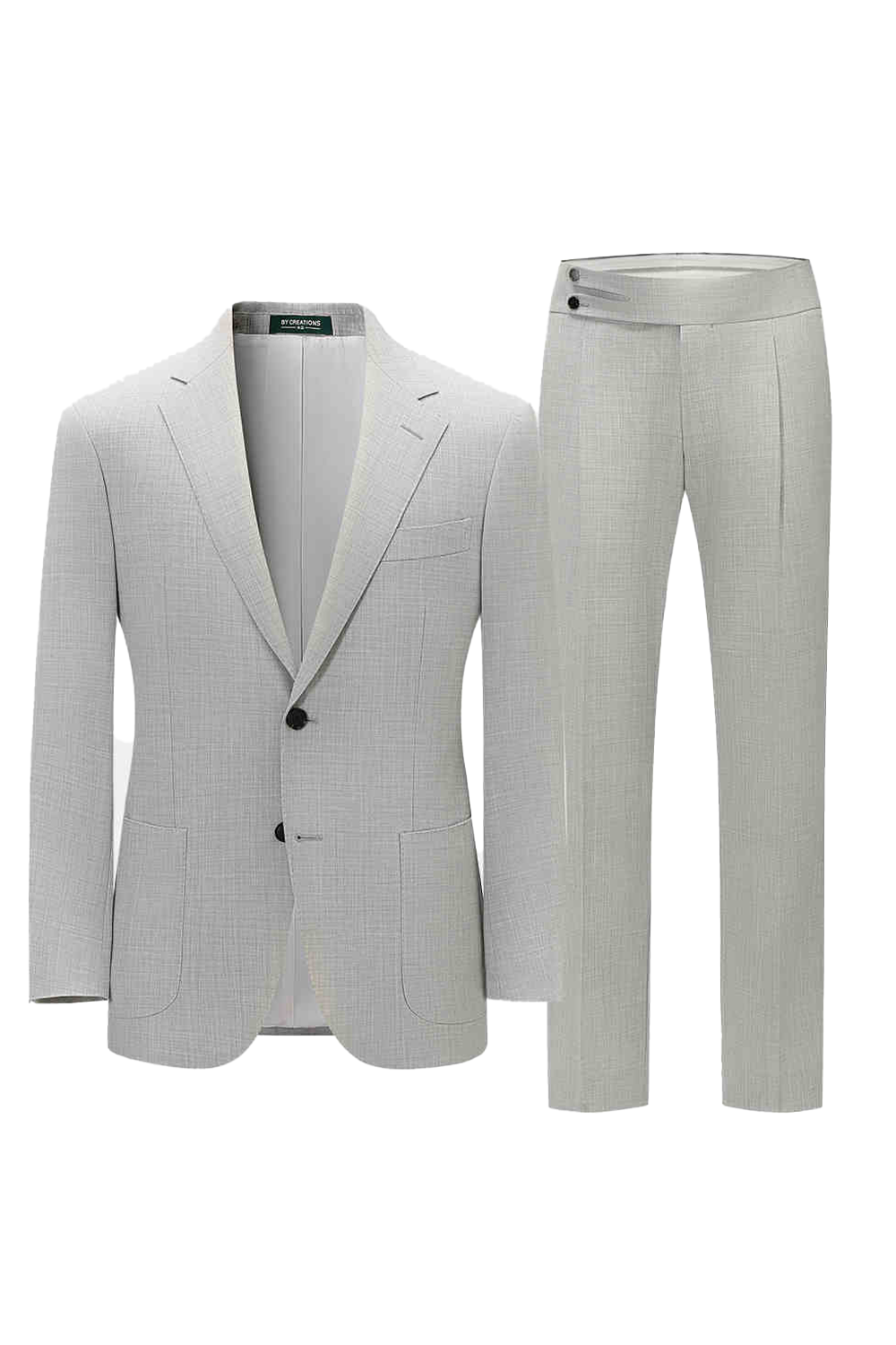 Lanifício Guabello 1815 - Costume single breasted em lã e elastano, com lapela notched - Cinza bride