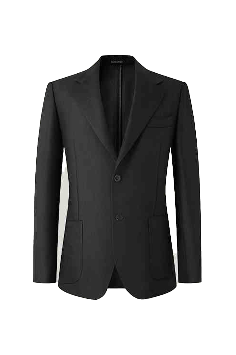 Lanifício Drago in Biella - Blazer single breasted, em lã merino penteada super 130'S, 17.20 micron, com lapela notched - Preto