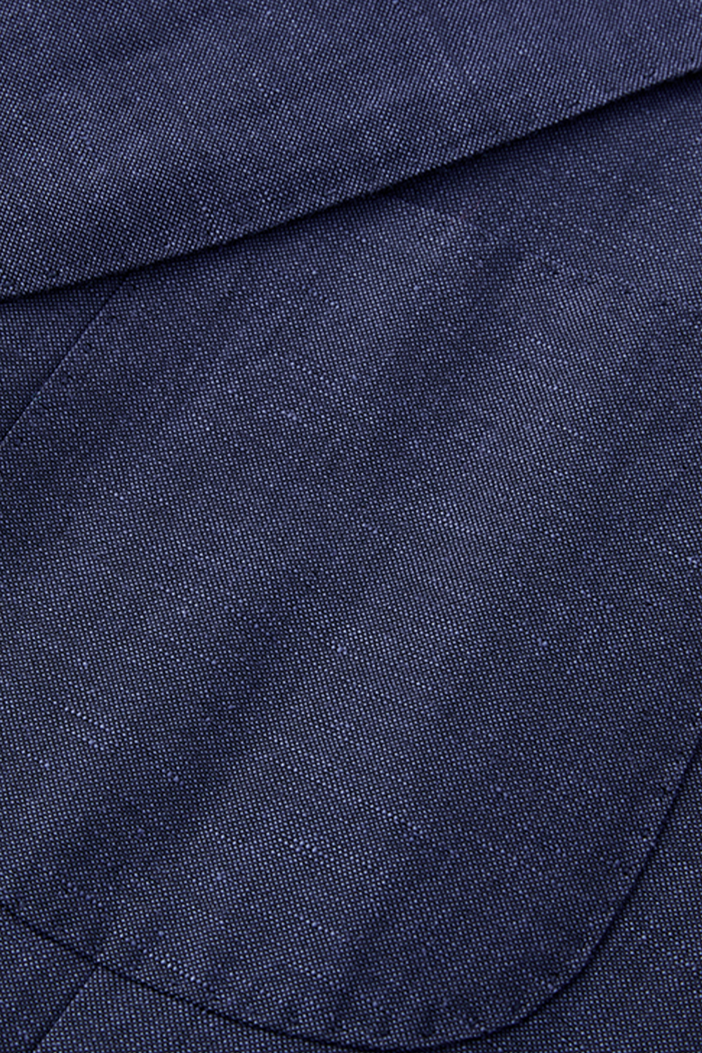 Lanifício Vitale Barberis Canonico - Costume double breasted 4x1, half canvas em lã e linho, com lapela notched - Azul