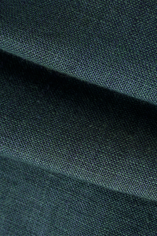 Blazer single breasted, desestruturado com lapela notched, 100% linho - Azul pavão ACT