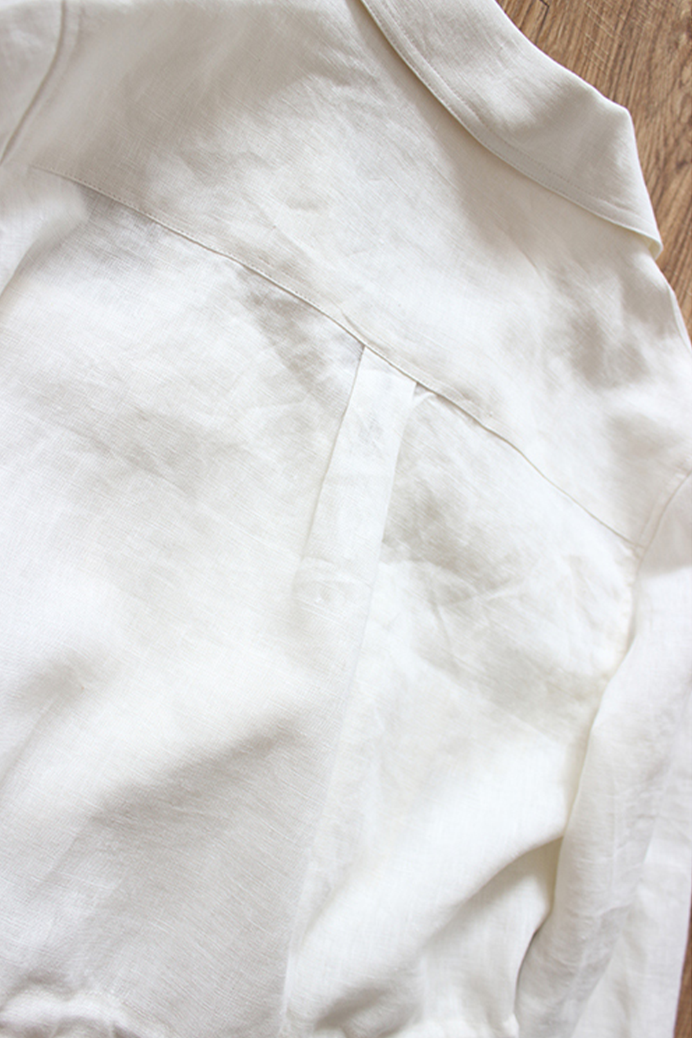 Safari Jacket desestruturado, com ajuste interno 100% linho - Branco LINEN