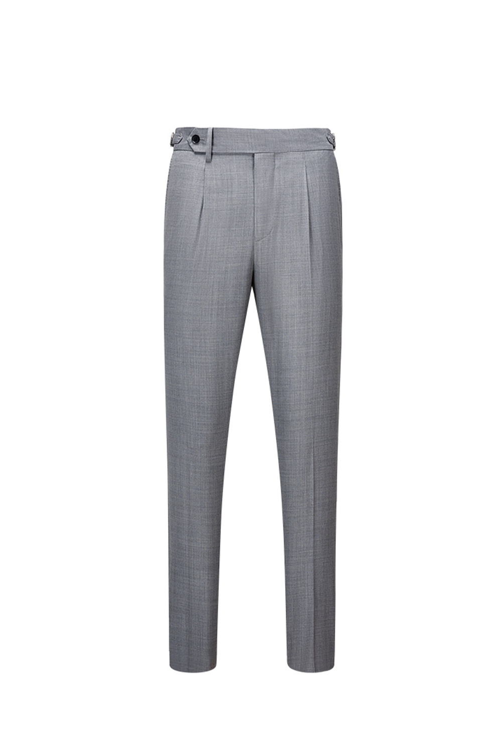 Lanifício Vitale Barberis Canonico - Calça em modelagem italiana, em lã merino 110'S, 18.25 µ, cintura alta, com ajustadores laterais - 3 Cores