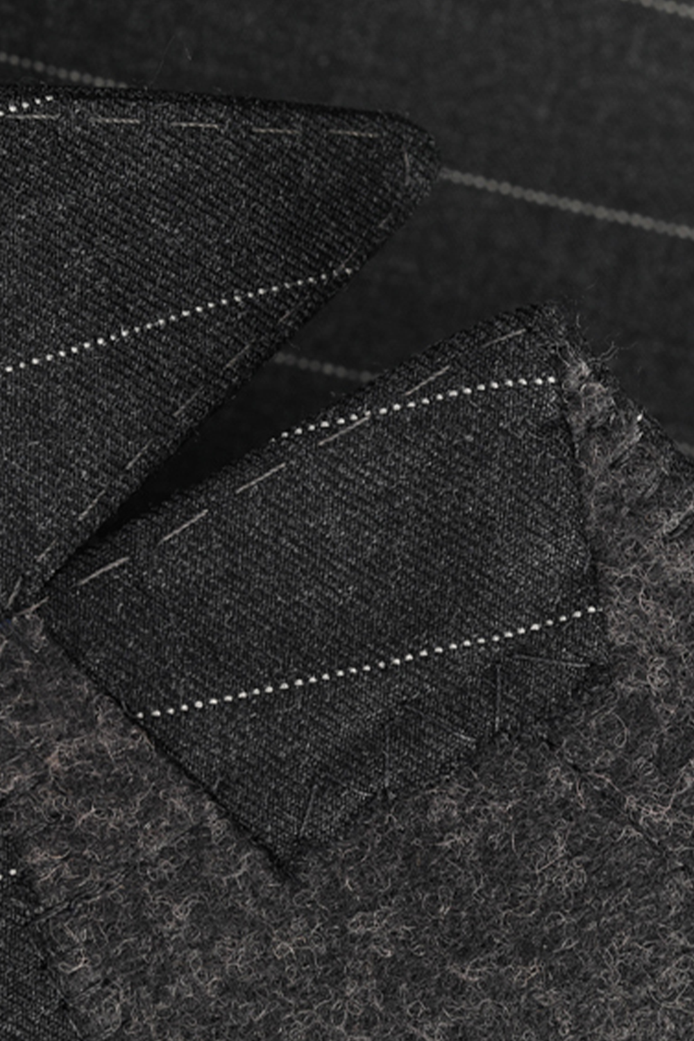 Lanifício Vitale Barberis Canonico - Costume double breasted 6x2, half canvas, lapela peak, em lã merino super 110 18.25 µ - Cinza noturno (VBC)