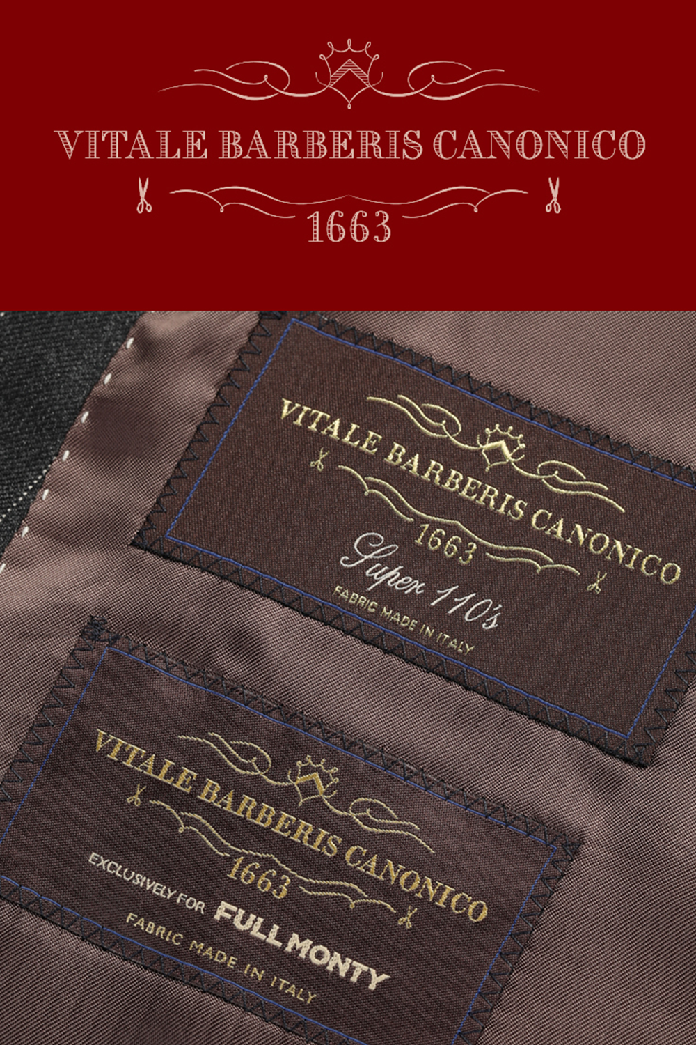 Lanifício Vitale Barberis Canonico - Costume double breasted 6x2, half canvas, lapela peak, em lã merino super 110 18.25 µ - Cinza noturno (VBC)