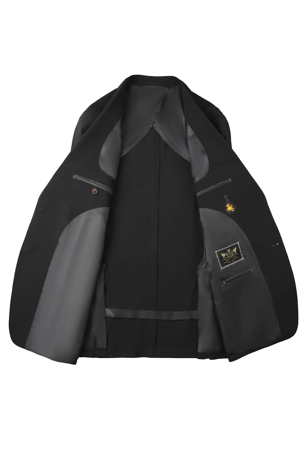 Blazer desestruturado single breasted, em viscose e liocel com lapela notched - Preto BPN