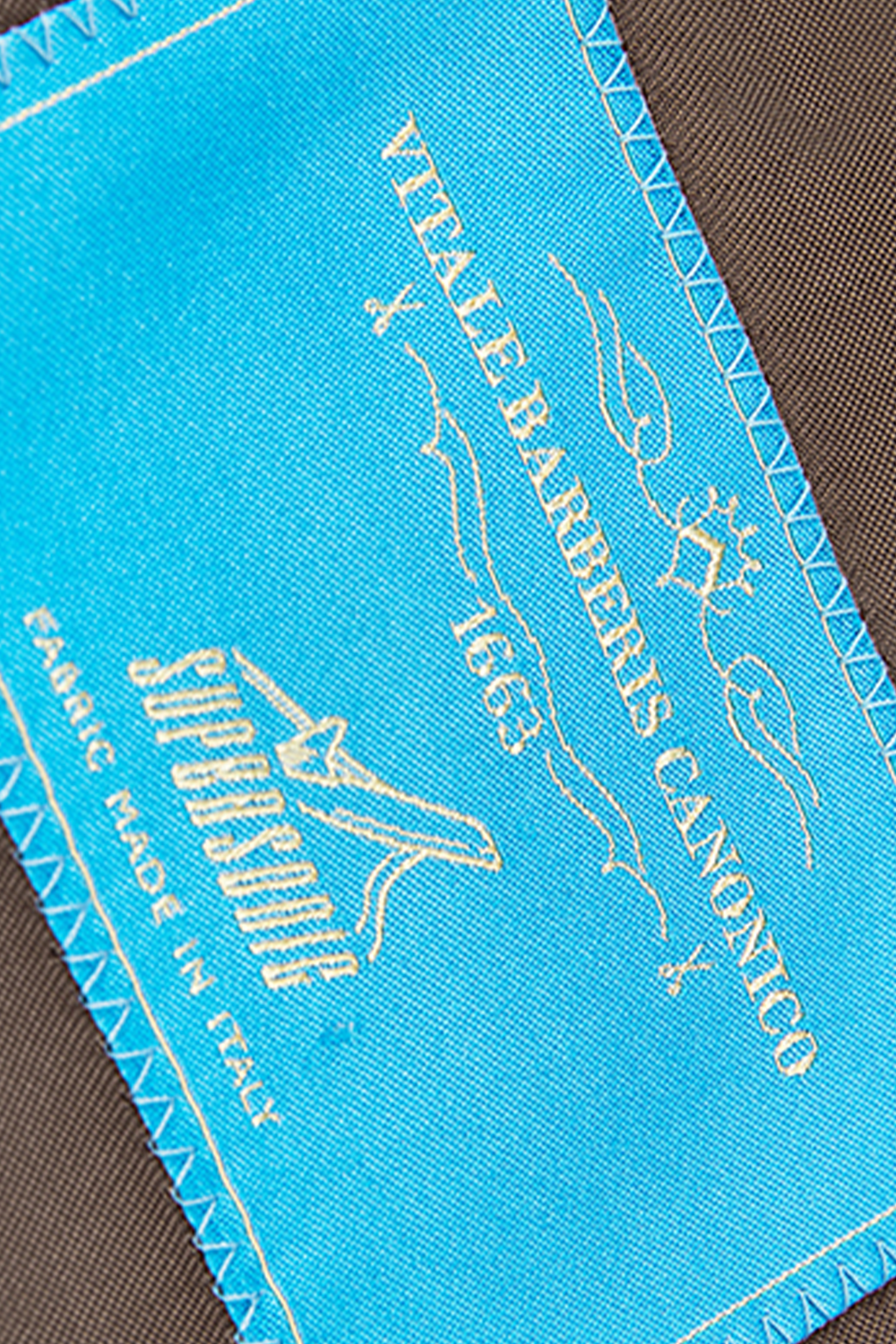 Lanifício Vitale Barberis Canonico - Costume double breasted 4x1, half canvas, lapela peak, em lã merino super 110 18.25 µ - Marrom Carvalho