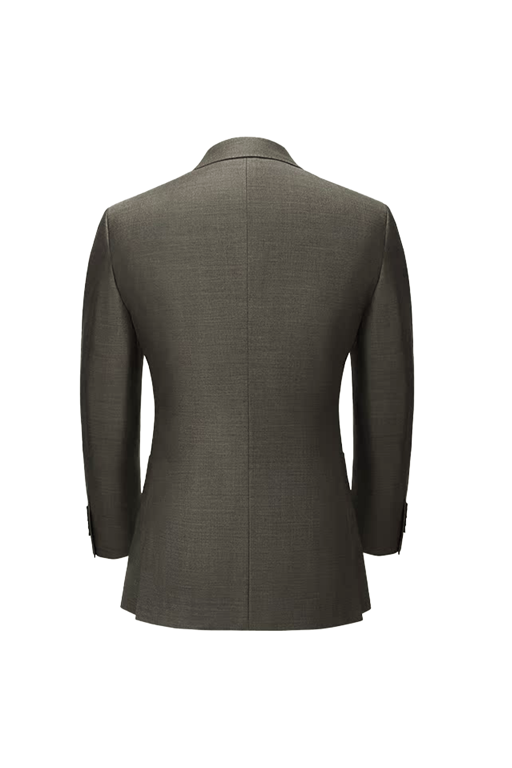 Lanifício Vitale Barberis Canonico - Costume double breasted 4x1, half canvas, lapela peak, em lã merino super 110 18.25 µ - Marrom Carvalho