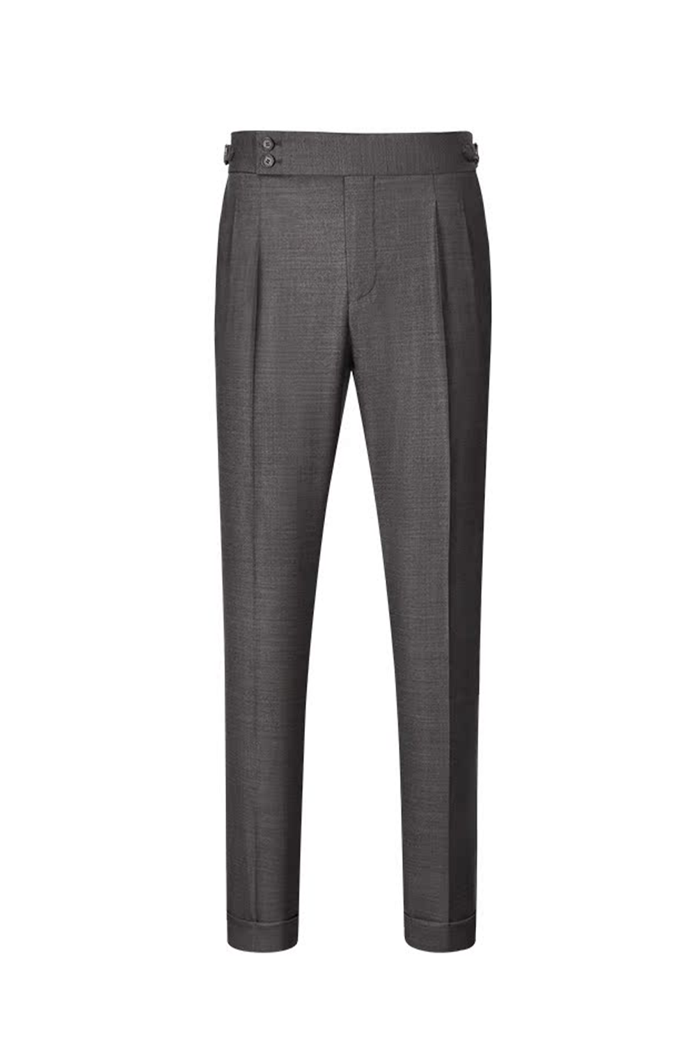 Lanifício Vitale Barberis Canonico - Costume double breasted 4x1, half canvas, lapela peak, em lã merino super 110 18.25 µ - Marrom Carvalho
