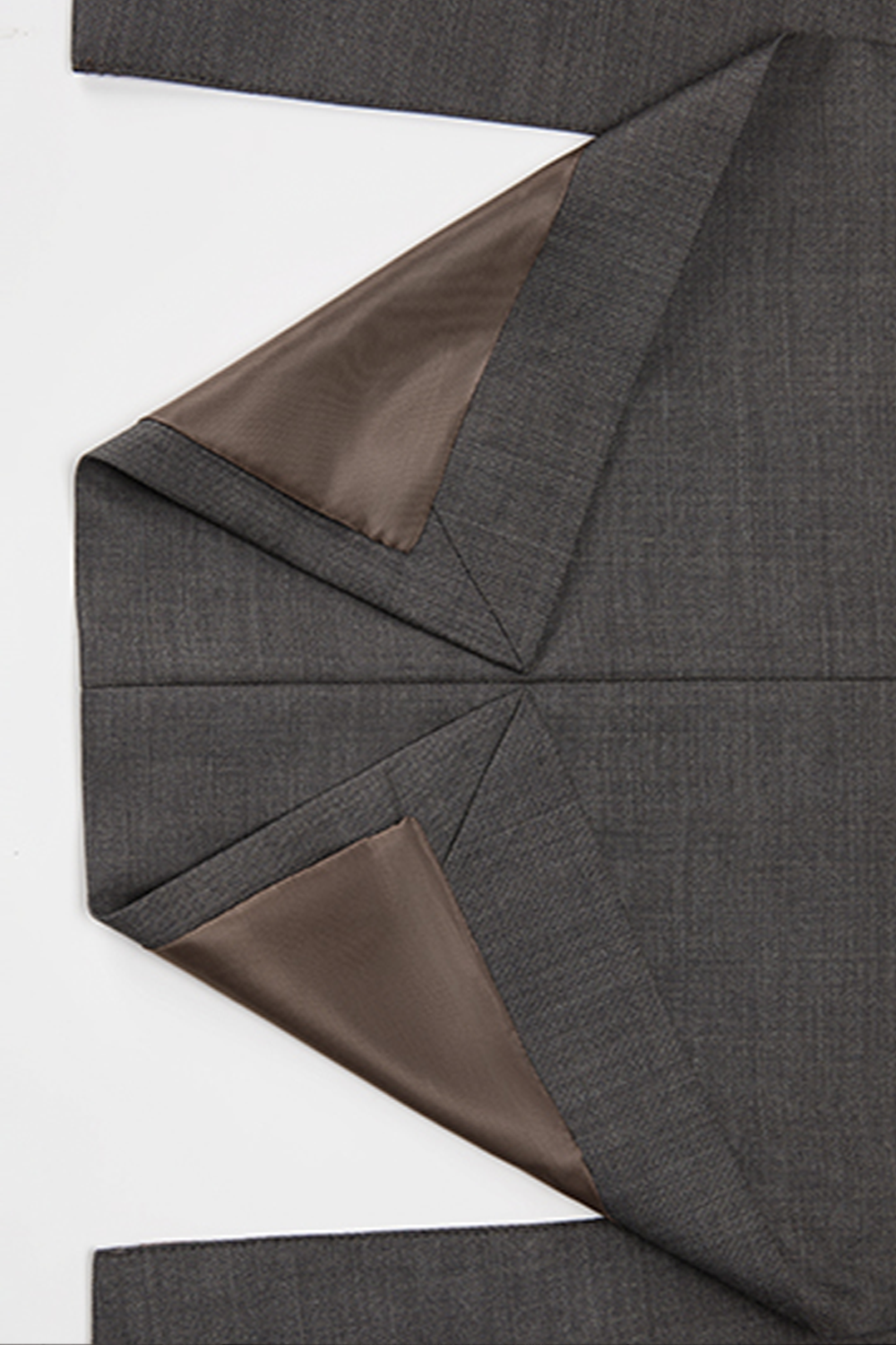 Lanifício Vitale Barberis Canonico - Costume double breasted 4x1, half canvas, lapela peak, em lã merino super 110 18.25 µ - Marrom Carvalho