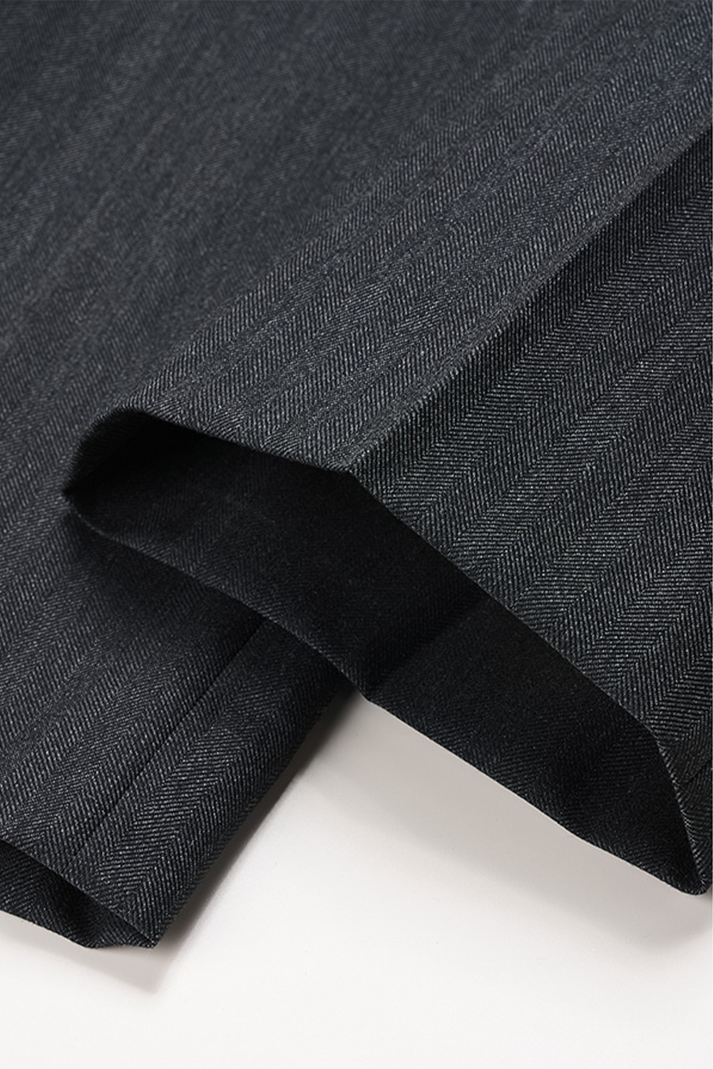 Lanifício Vitale Barberis Canonico - Calça cós de Hollywood, em lã merino 110'S, 18.25 µ, cintura alta, com ajustadores laterais - Cinza