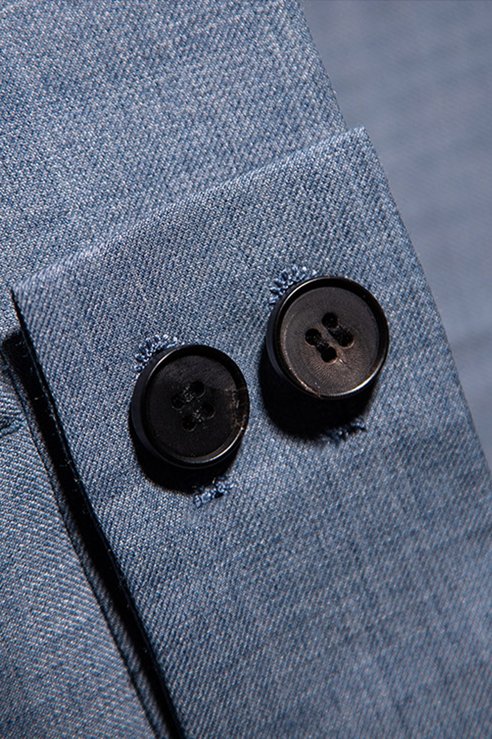 Calça em modelagem italiana, em lã tropical com cintura alta e ajustadores laterais - Azul grisalho