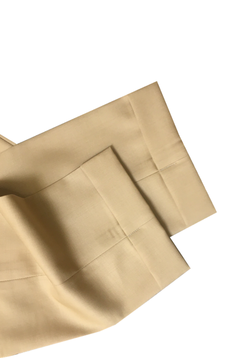 Calça em modelagem italiana em lã tropical, cintura alta, com ajustadores laterais e passantes - Khaki