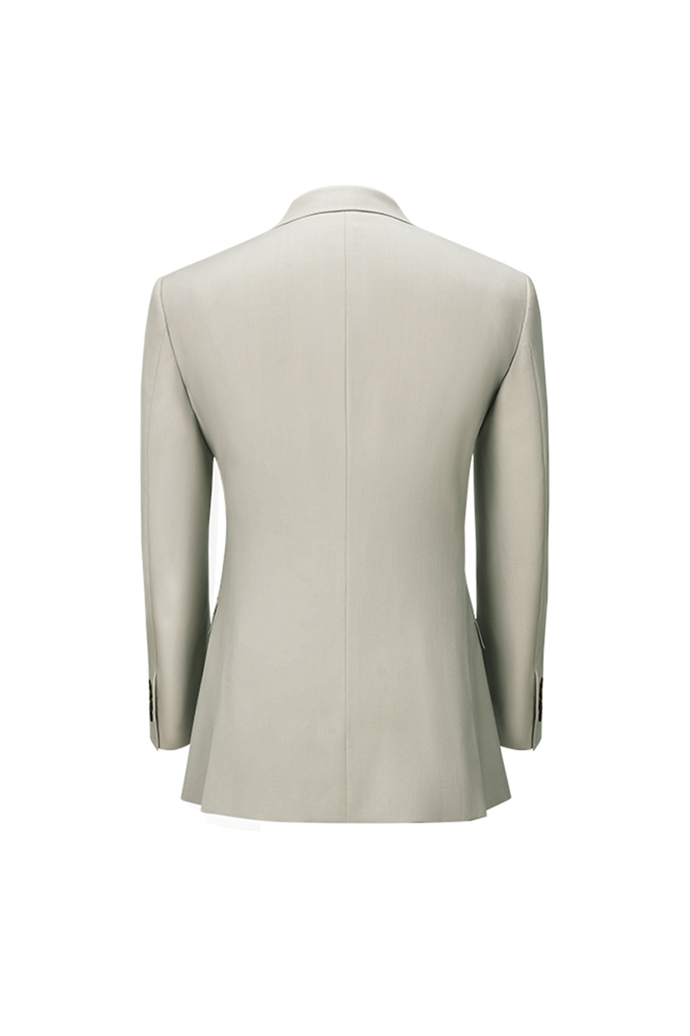 Lanifício Vitale Barberis Canonico - Costume double breasted 6x2, half canvas, lapela peak, em lã merino super 110 18.25 µ - Pérola