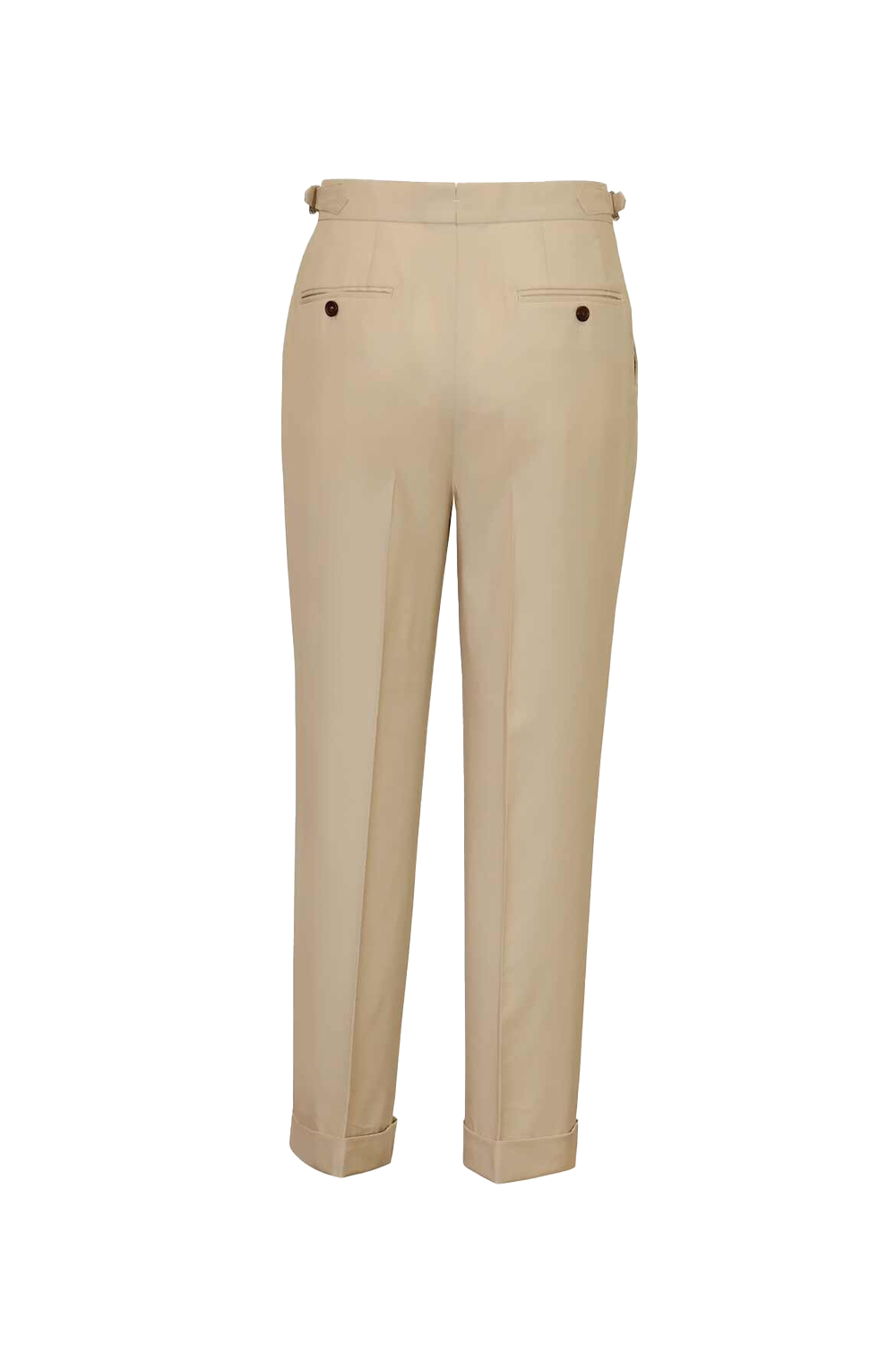 Lanifício T.Ingeniator - Calça em lã merino super 120's, 17.75µ, com ajuste lateral - Khaki