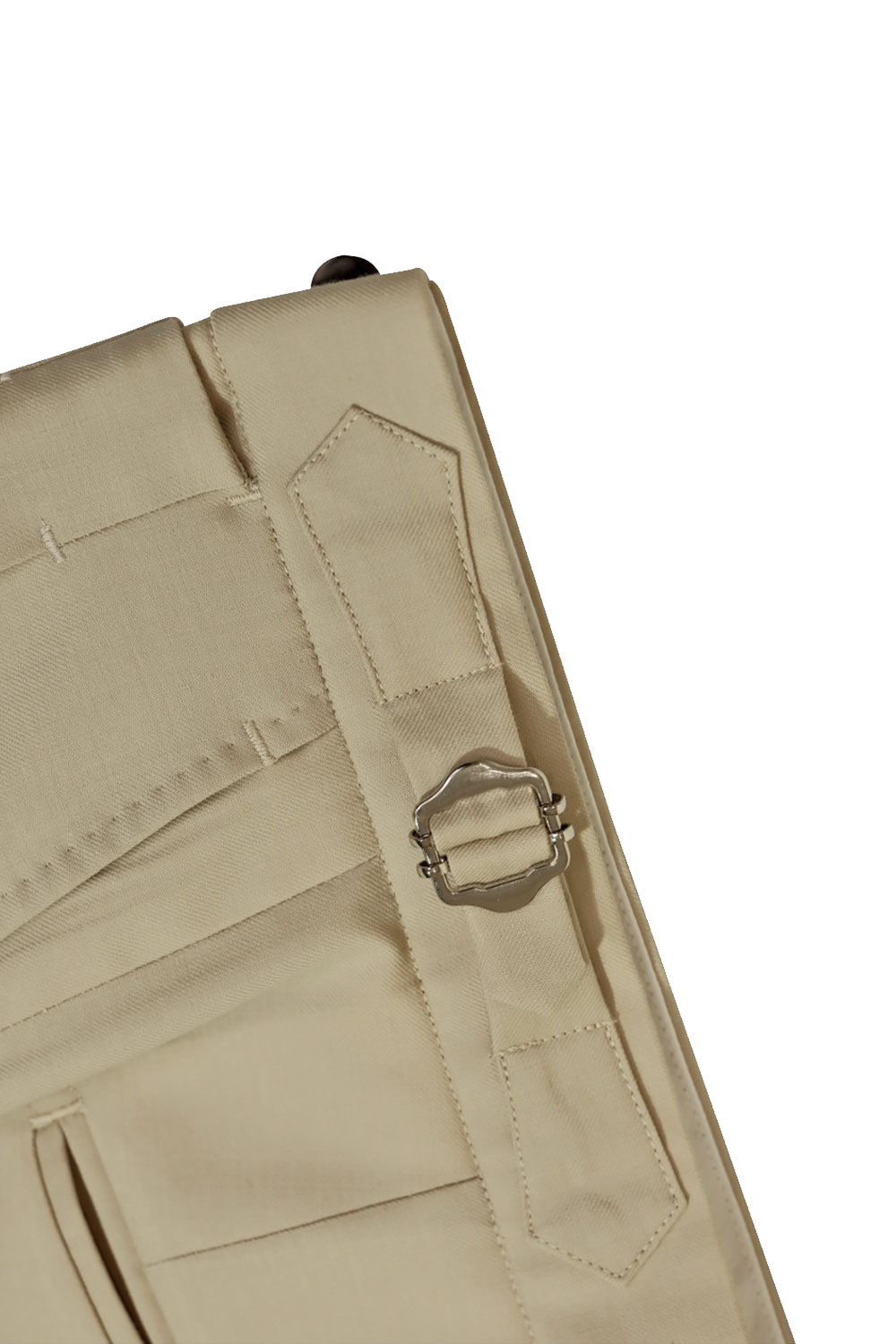 Lanifício T.Ingeniator - Calça em lã merino super 120's, 17.75µ, com ajuste lateral - Khaki