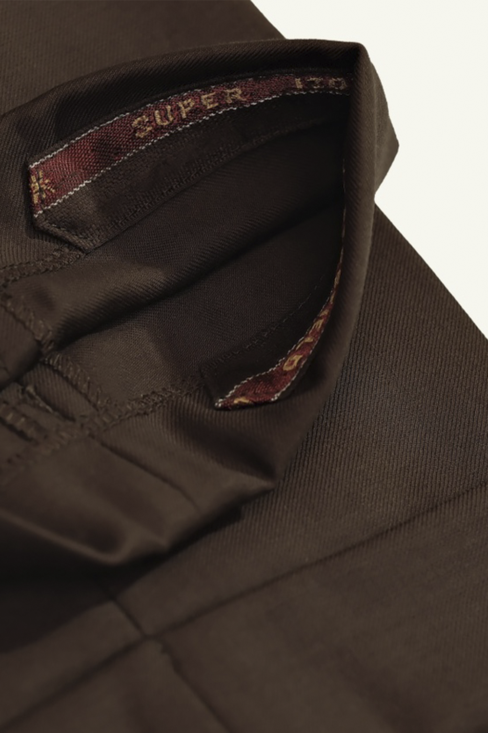 T.Ingeniator - Calça em lã merino super 120's, 17.75µ, com ajuste lateral - Marrom