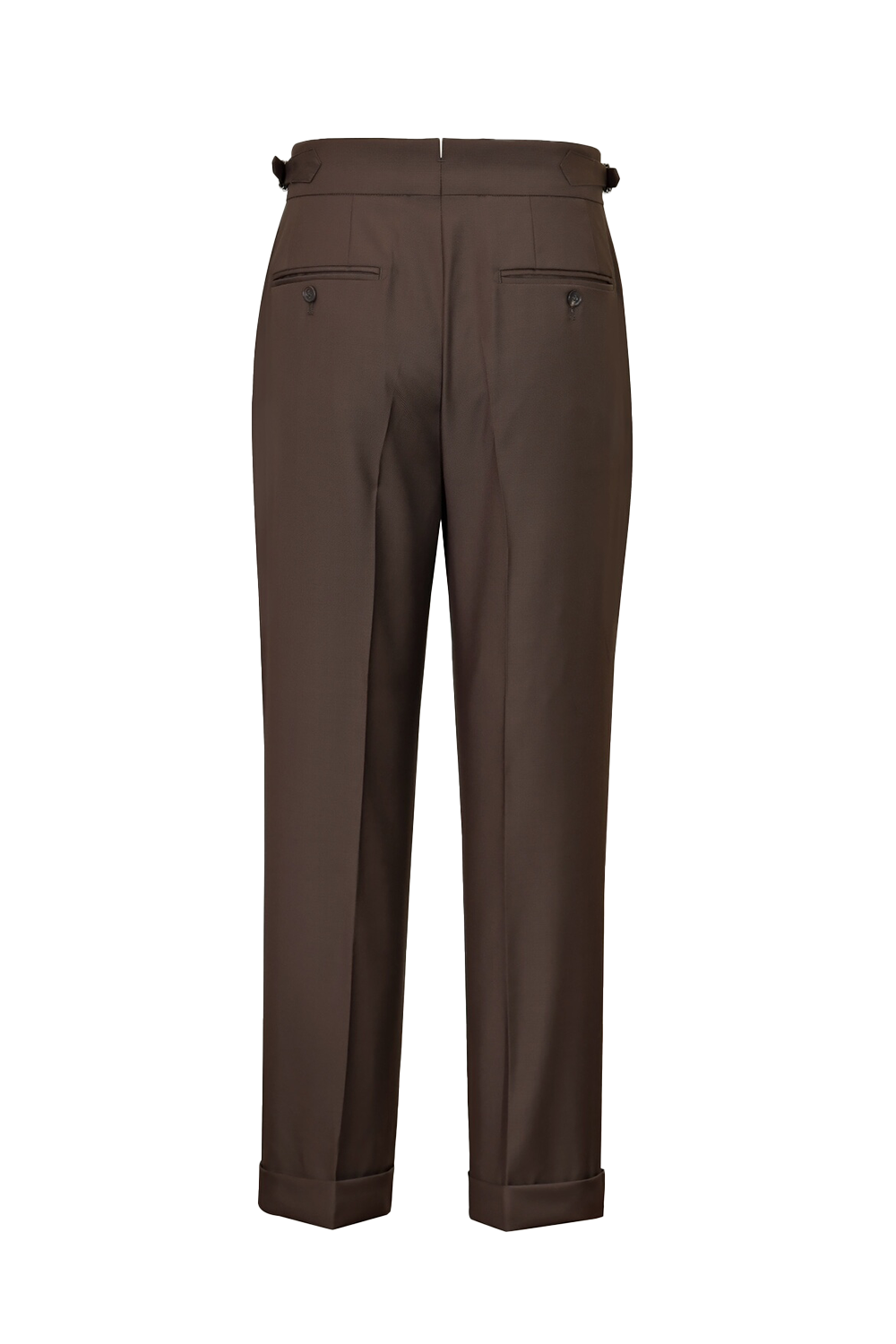 T.Ingeniator - Calça em lã merino super 120's, 17.75µ, com ajuste lateral - Marrom