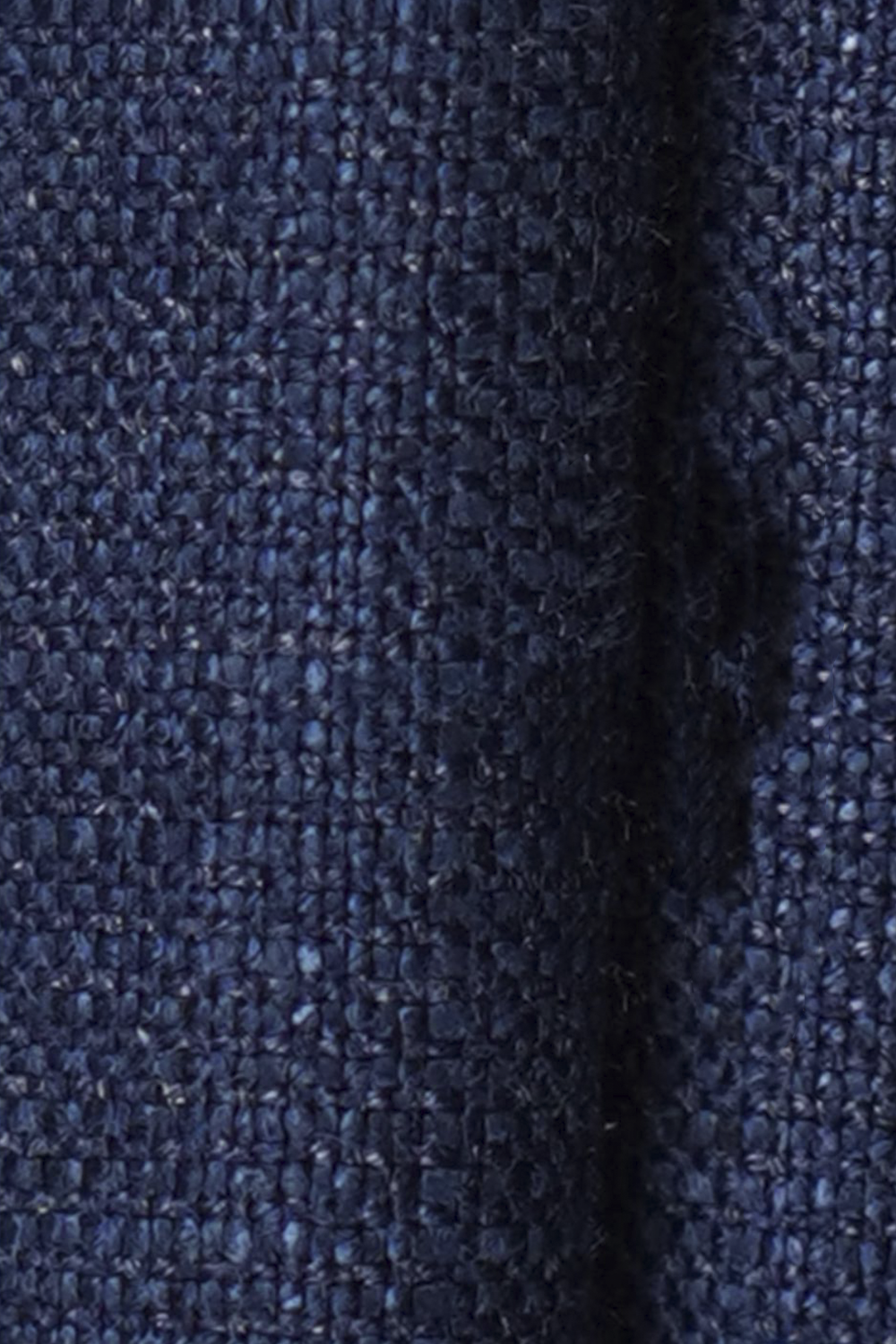 Blazer desestruturado single breasted, em lã, linho, seda e fibra de bambu, com lapela notched - Azul marinho BPN