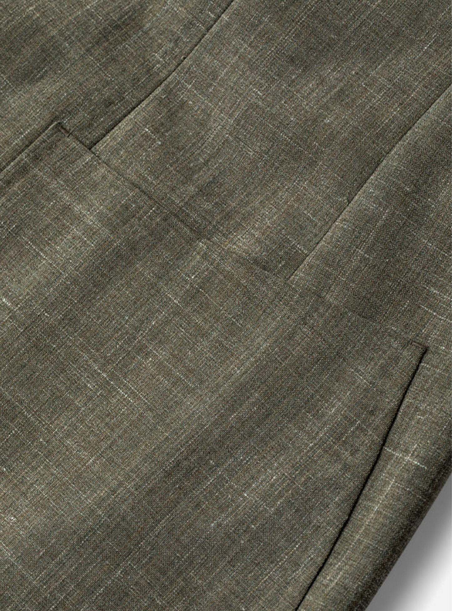 MT GERALD - Blazer desestruturado em lã mista com linho, lapela notched e bolsos patch - Verde Fendi SKR