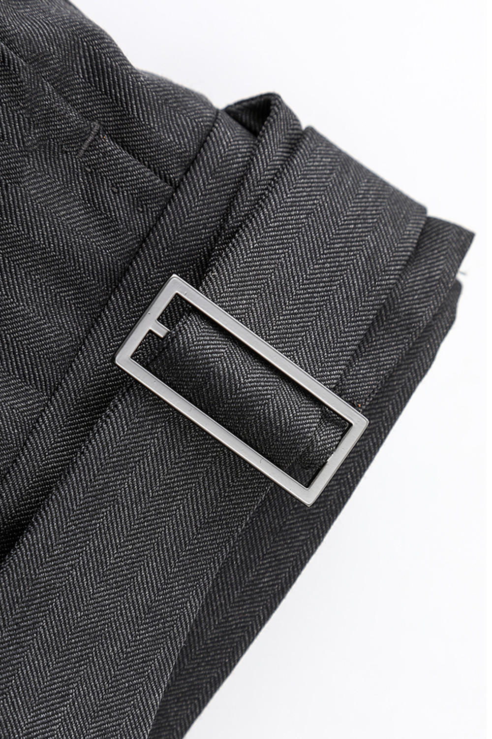 Lanifício Vitale Barberis Canonico - Costume double breasted 6x2, half canvas, lapela peak, em lã merino super 110 18.25 µ - Cinza médio espinha de peixe