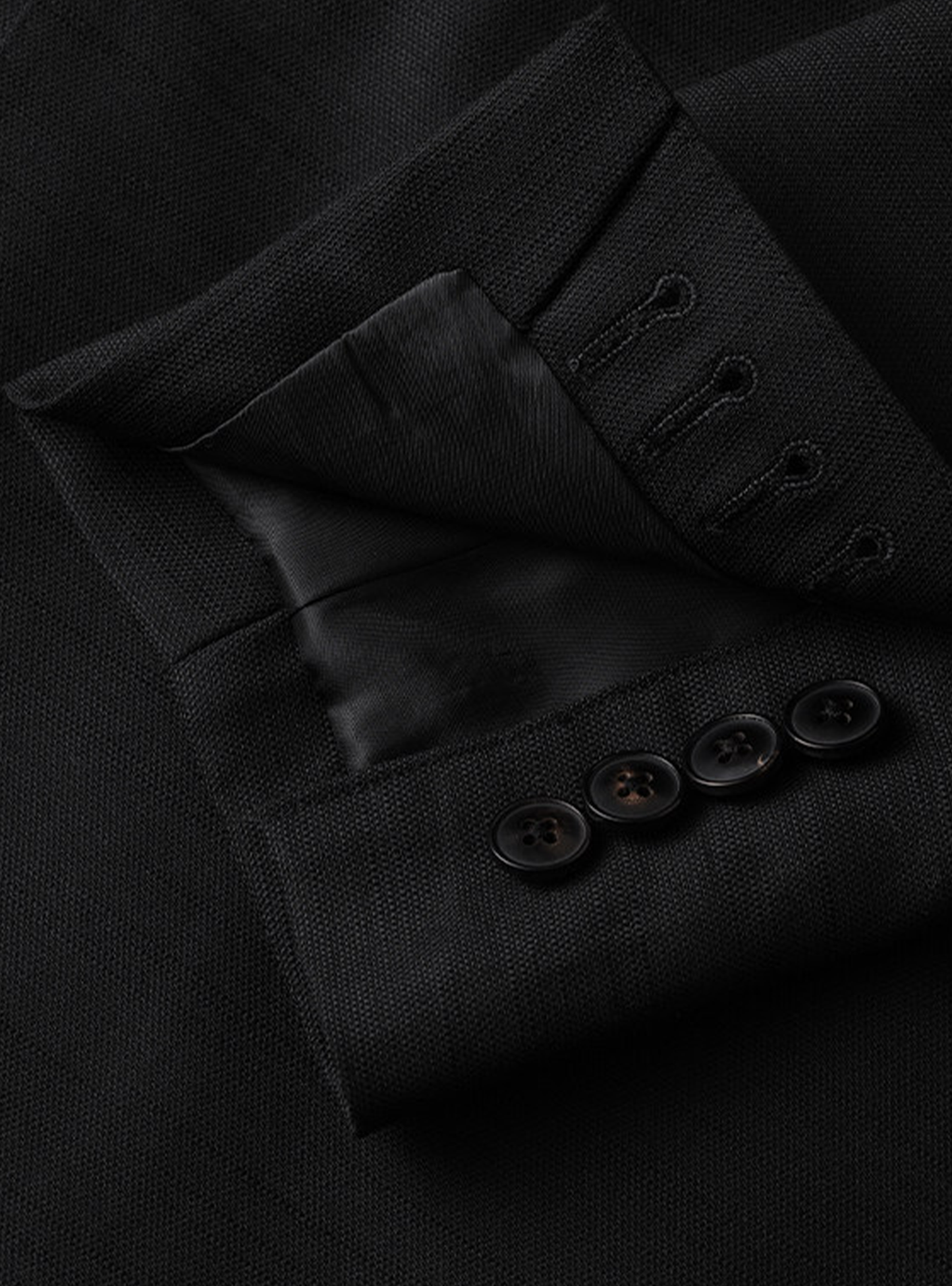 Lanifício Zignone - Blazer single breasted, half canvas, lapela peak, em lã merino super 110 18.25 µ - Preto Ceremony SKR