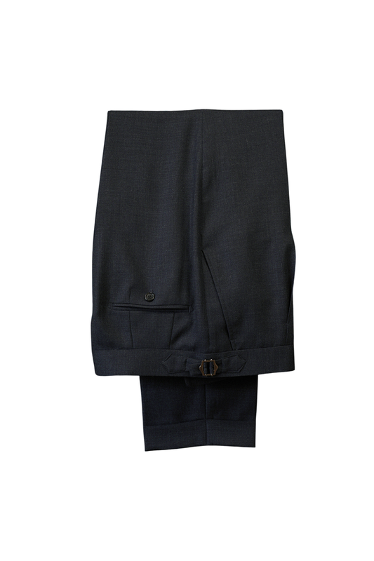 Ateliê Lynch - Calça em lã merino, super 110's 18.25 micron, com ajustadores laterais - Cinza noturno
