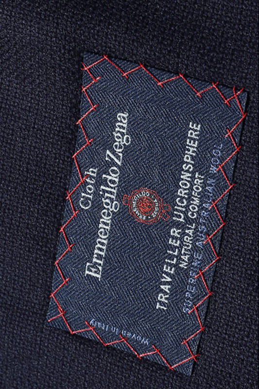 Lanifício Ermenegildo Zegna - Blazer desestruturado single breasted com lapela notched, em lã super 140'S, 16.75 µ - Azul marinho
