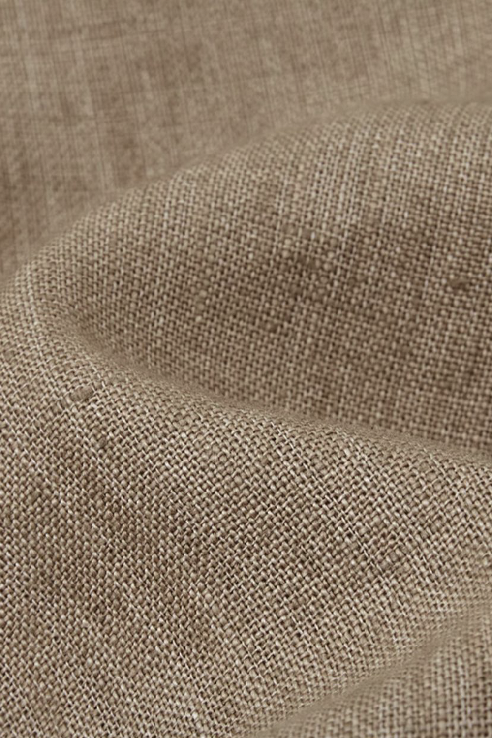 Costume double breasted 4x1, half canvas, lapela notched, 100% linho - Khaki