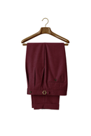 Calça em lã merino, super 100's 18.75 micron, com ajustadores laterais - Bordô