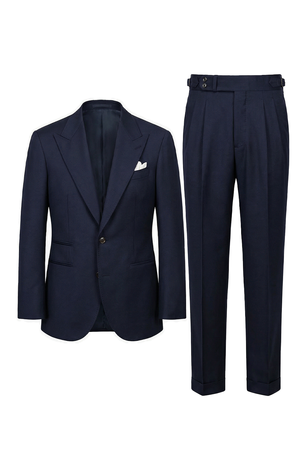 Lanifício Reda 1865 - Costume single breasted, half canvas, lapela peak, 100% lã, - Azul marinho UGENTLE