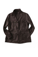 Safari Jacket desestruturado, com ajuste interno 100% linho - Marrom LINEN