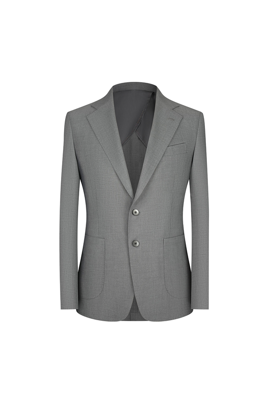 Blazer Easy Care (antimassado), desestruturado,  single breasted, com lyocell e lapela notched - Cinza BPN