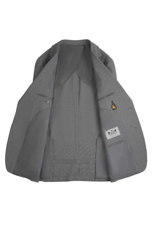 Blazer Easy Care (antimassado), desestruturado, single breasted, com lyocell e lapela notched - Cinza BPN