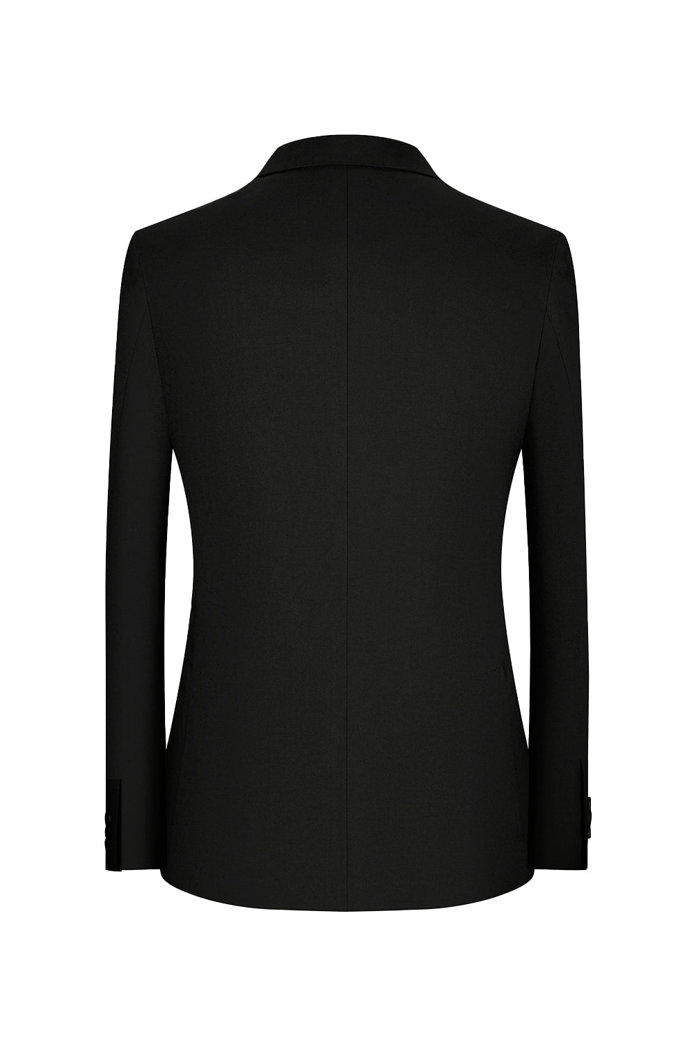 Blazer desestruturado single breasted, em viscose e liocel com lapela notched - Preto BPN