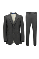 Lanifício Vitale Barberis Canonico - Costume single breasted, half canvas, lapela notched, em lã merino super 110 18.25 µ - Cinza Sândalo