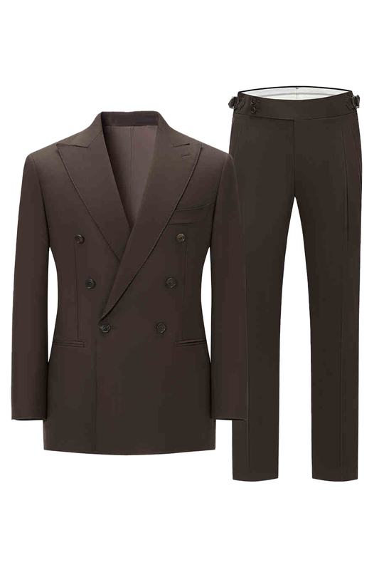 Lanifício Tollegno 1900 - Costume em lã merino, double breasted 6x2, half canvas com lapela peak