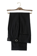 Ateliê Lynch - Calça em lã merino, super 100's 18.75 micron, com ajustadores laterais -  Preta