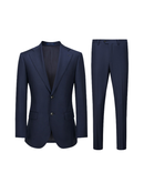 Costume single breasted, lapela notched, em lã merino super 110 18.25 µ - Azul Marinho GDM